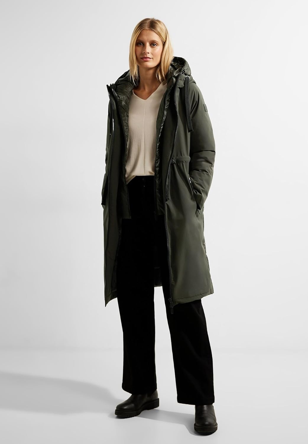 Cecil Damen Parka XS Olive Crop, XS Olive Crop