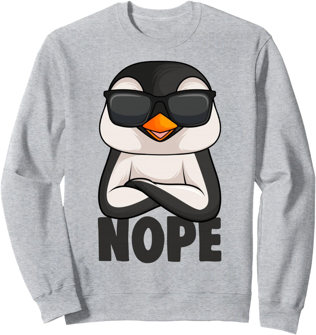Pinguin Nope Penguin Mädchen Kinder Damen Sweatshirt