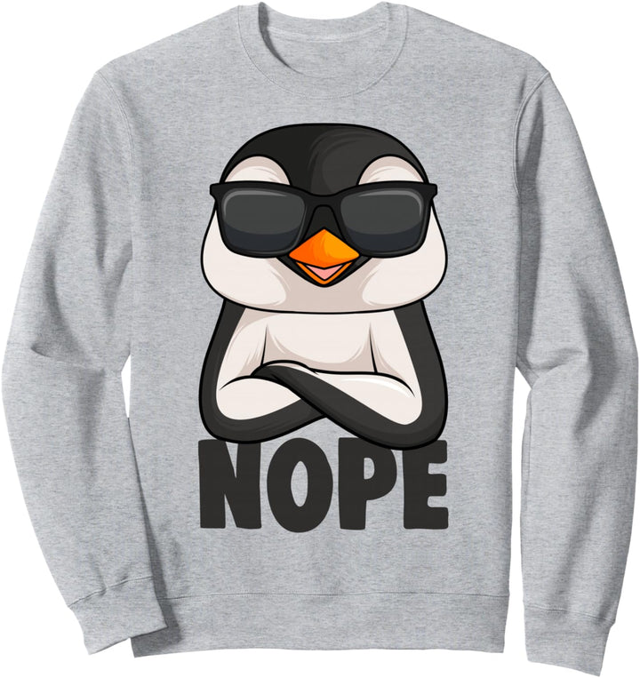 Pinguin Nope Penguin Mädchen Kinder Damen Sweatshirt