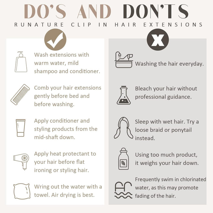 RUNATURE Clip in Extensions Echthaar Aschblond mit Goldblond 45cm 120g Echthaar Clip Extensions Remy