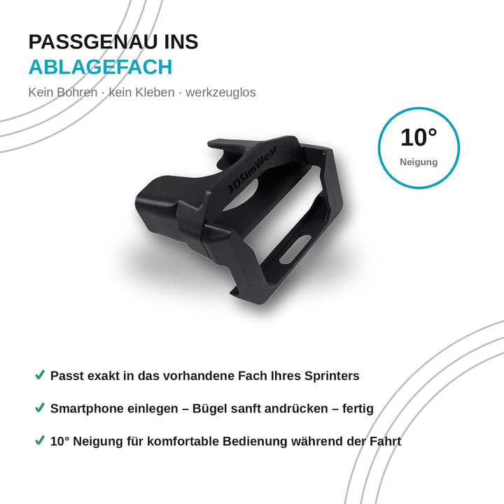 Universal-Handyhalterung für Mercedes Sprinter 906/907 (2019–2024) | ASA-Kunststoff Made in Germany