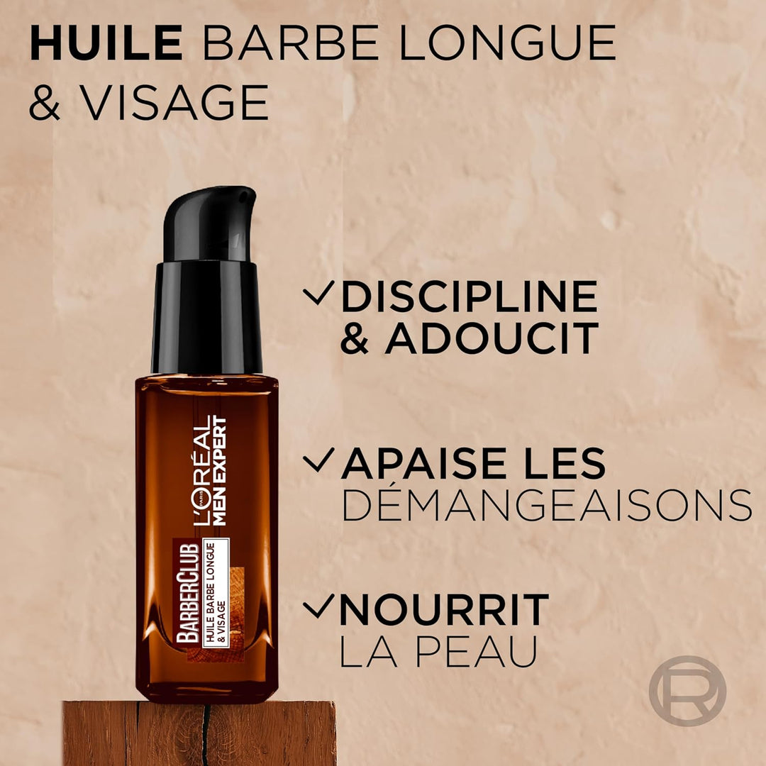 L'Oréal Men Expert BarberClub Herrenöl mit ätherischem Zedernholz 30 ml, 1 Stück