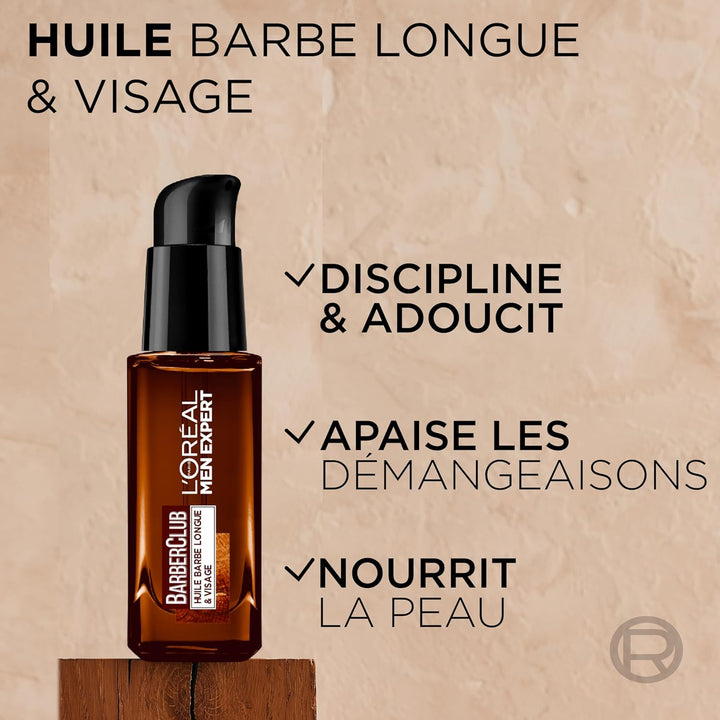 L'Oréal Men Expert BarberClub Herrenöl mit ätherischem Zedernholz 30 ml, 1 Stück