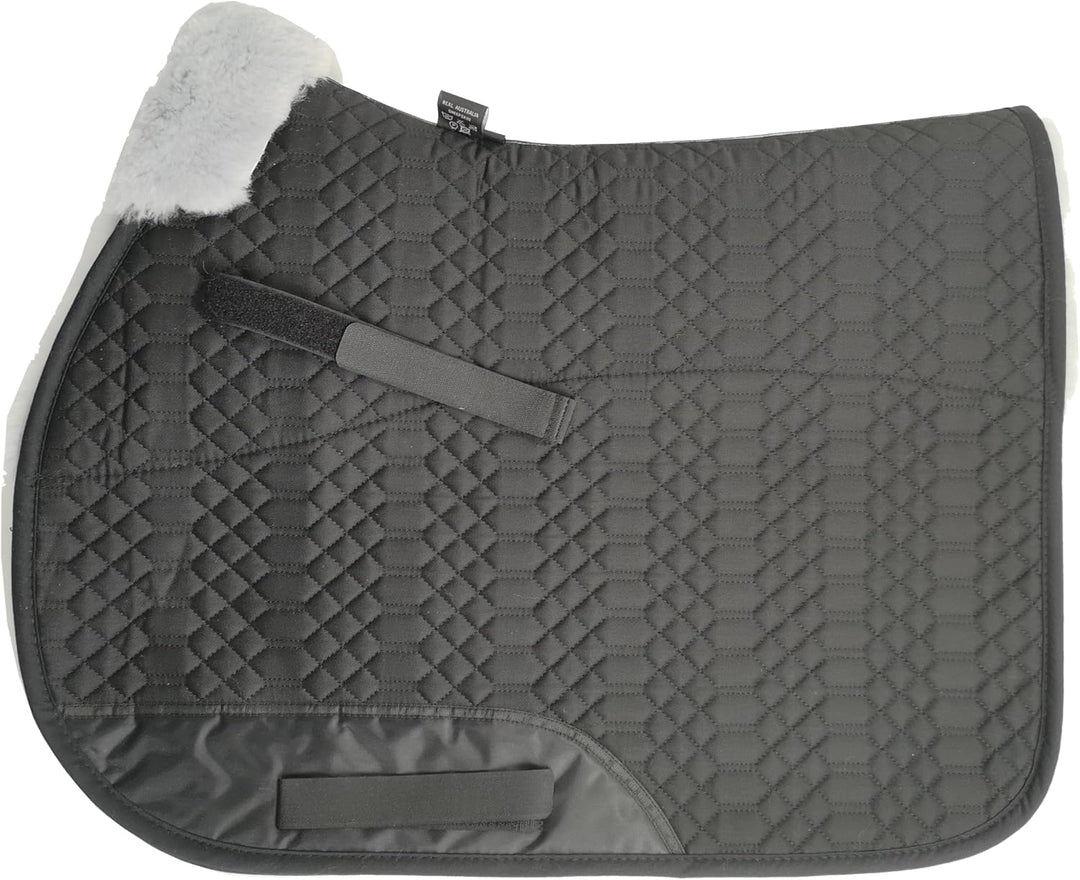 Engel Reitsport Lammfell Schabracke Half Lined SCHABRA1-VSS-SCH-SIL Steppstoff schwarz Fell Silber V