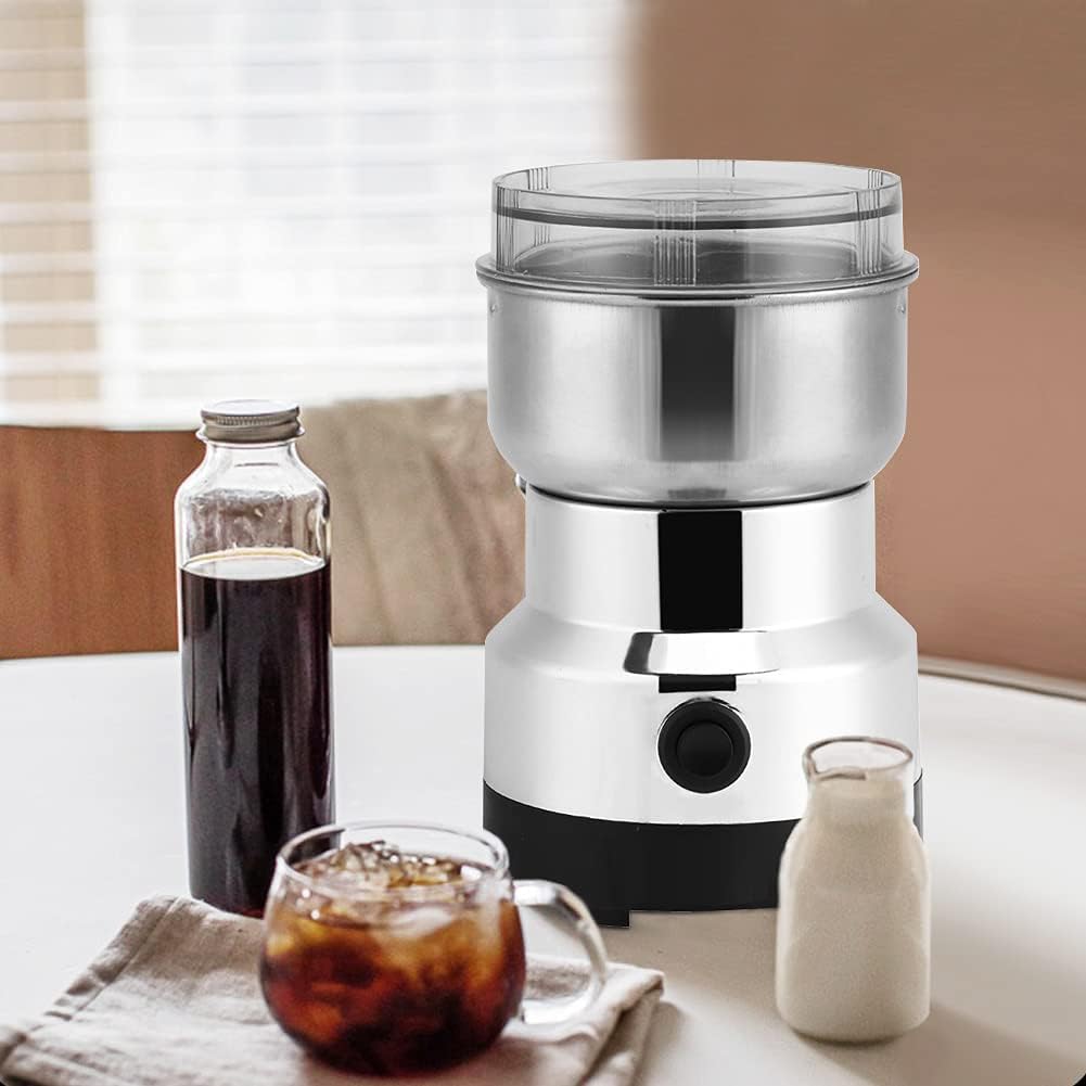 Kaffeemühle Elektrisch, Kaffeebohnen aus Edelstahl Getreide Mühle Kaffeemühle und Gewürzmühle mit Ed