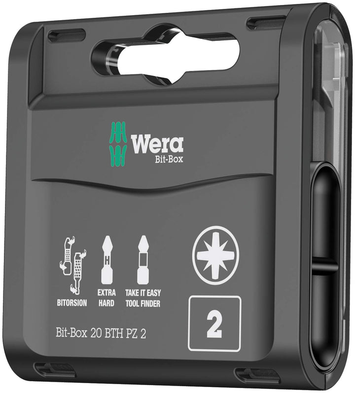 Wera 05057762001 Sortiment, Bit-Box BTH PZ 2, 20-teilig, multi, Stück