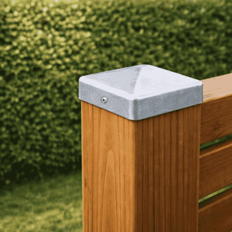 FeNau 10er Set Pfostenkappe 12x12 cm verzinkt - Carport Balken Pyramide inkl. 20 Schrauben Stahl, ve