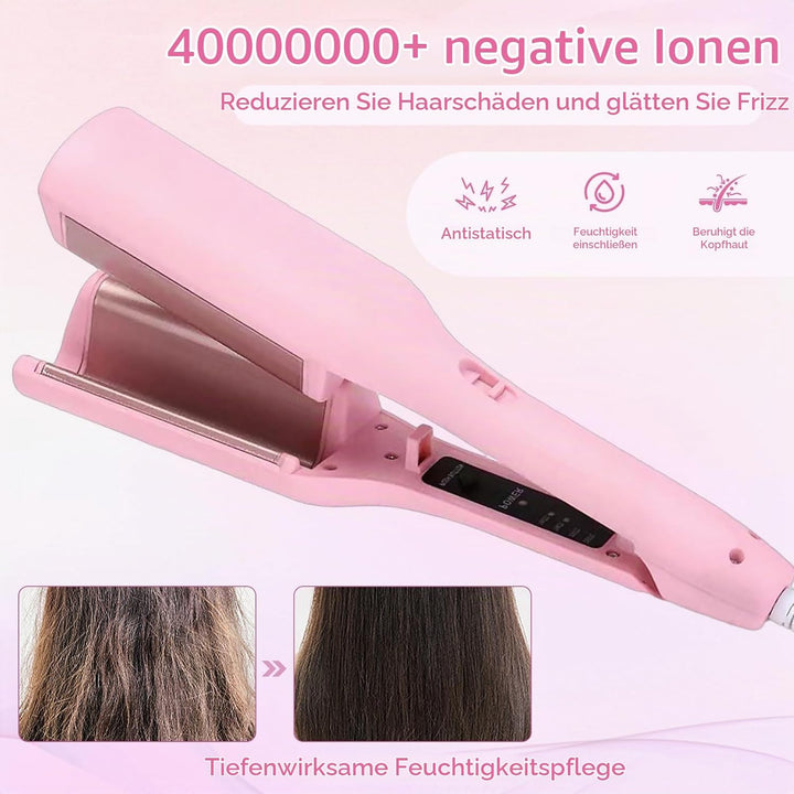 Lockenstab Grosse Wellen, Französischer Wellen-Lockenstab, 32mm Lockenstab für französische Eierroll