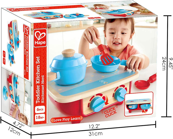 Hape E3170 Küchenset Herd Zubehör für Kinderküchen, ab 18 Monaten, 31 x 12.2 x 24.1