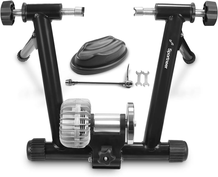 Sportneer Rollentrainer Fahrrad Fluid Bike Trainer Ständer, Indoor Fahrrad Training Stand Schwarz Fl