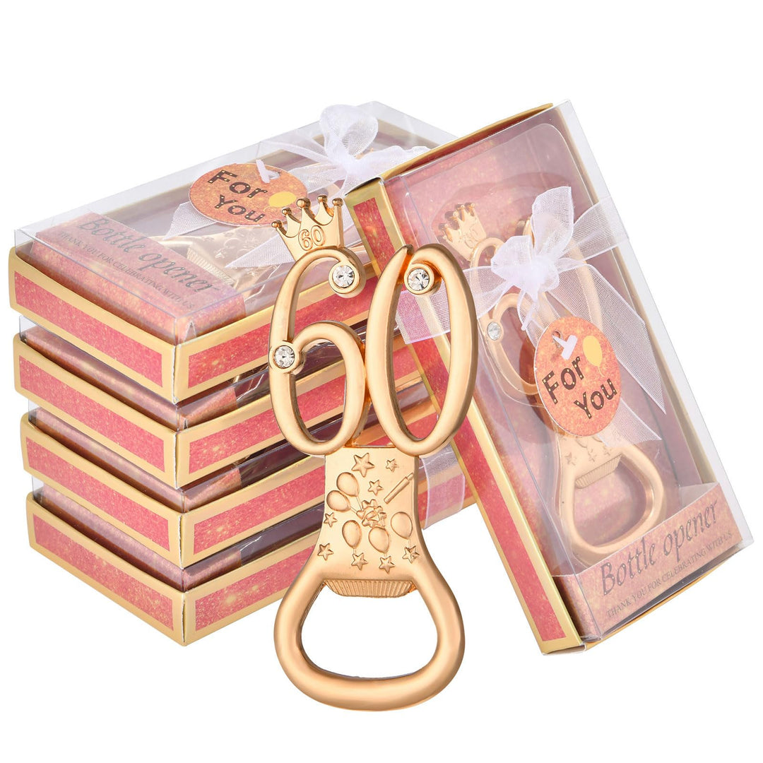 DADEA Flaschenöffner, goldfarben, Gastgeschenke zum 60. Geburtstag, Gastgeschenke zum 60. Jahrestag,