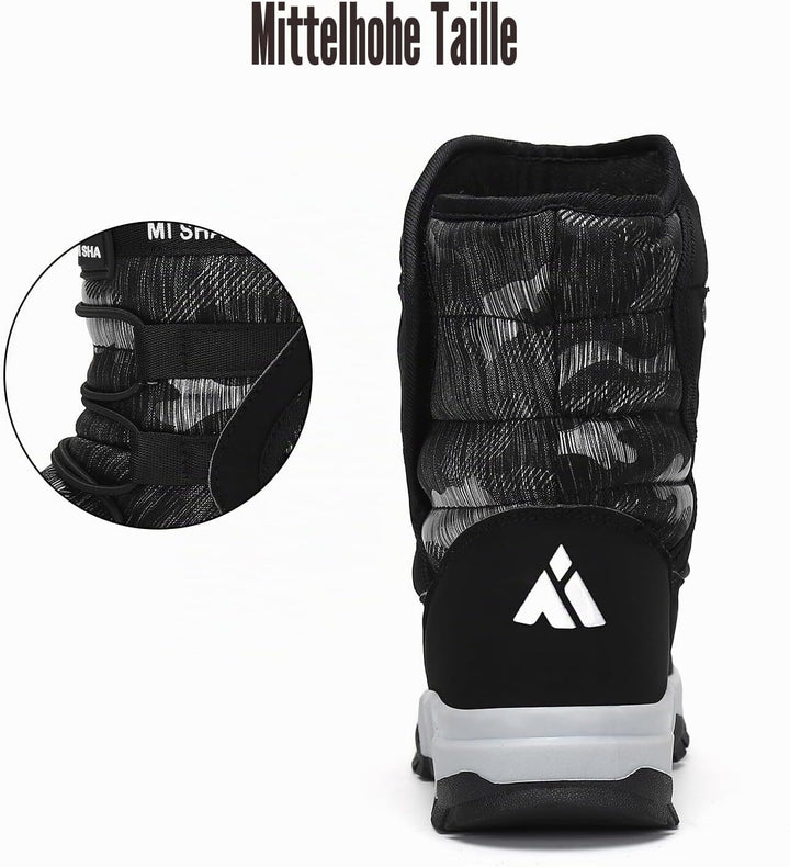 Kinder Winterstiefel Jungen Schneestiefel Mädchen Warm Gefütterte Rutschfeste Winter Snowboots Outdo