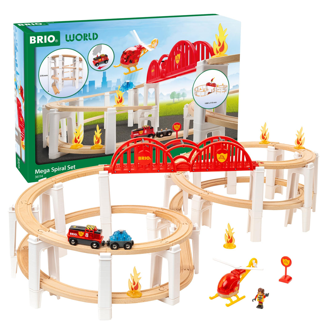 BRIO World – 36114 Grosses Spiralenset| Spielzeuglok-Set für Kinder ab 3 Jahren