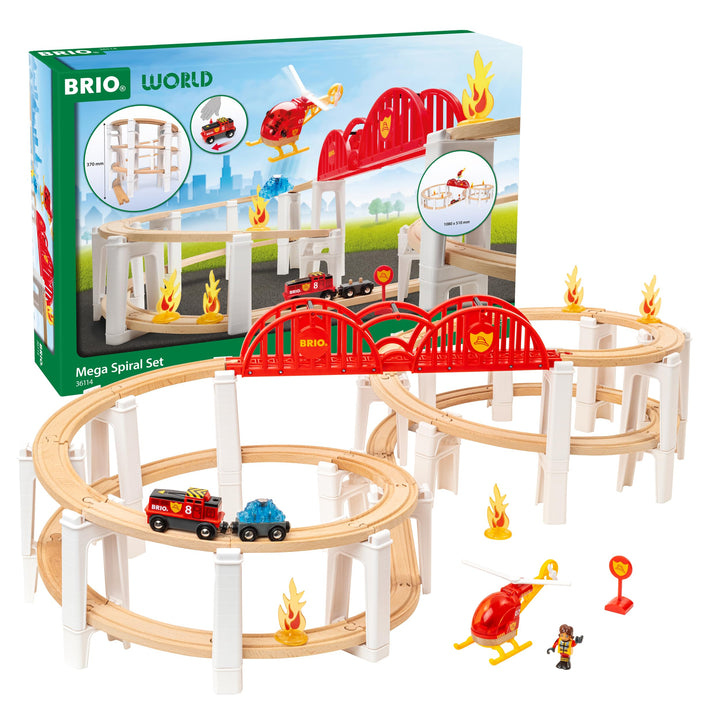 BRIO World – 36114 Grosses Spiralenset| Spielzeuglok-Set für Kinder ab 3 Jahren
