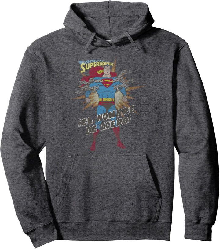 Superman El Hombre Del Acero Pullover Hoodie