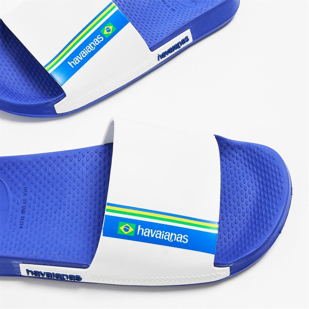 Havaianas Unisex Slide Brasil Schiebe-Sandalen, 33/34 EU Marine Blue
