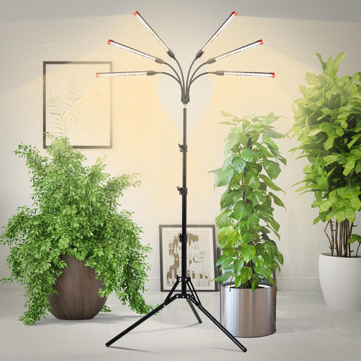 Pflanzenlampe Vollspektrum für Zimmerpflanzen 54W mit Ständer, Pflanzenlicht mit High PPFD Wachstums