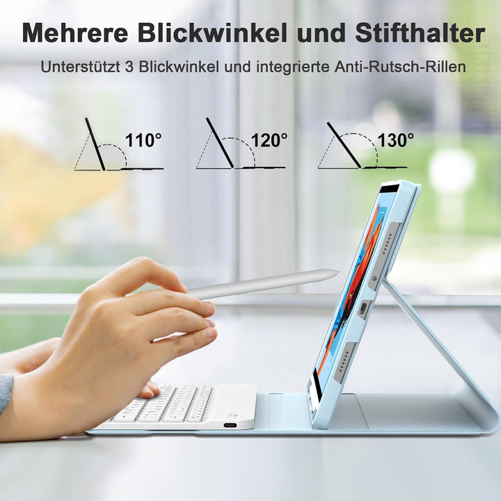 IVEOPPE Tastatur für Xiaomi Redmi Pad 2 & SE 11 Zoll, Deutsches QWERTZ Layout, Hülle mit Bluetooth A