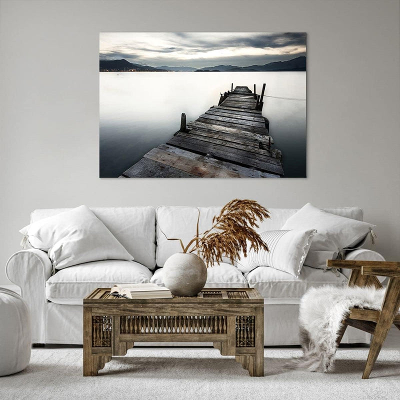 Bilder auf Leinwand 100x70cm Leinwandbild Insel Urlaub Pazifischer Ozean Gross Wanddeko Bild Schlafz