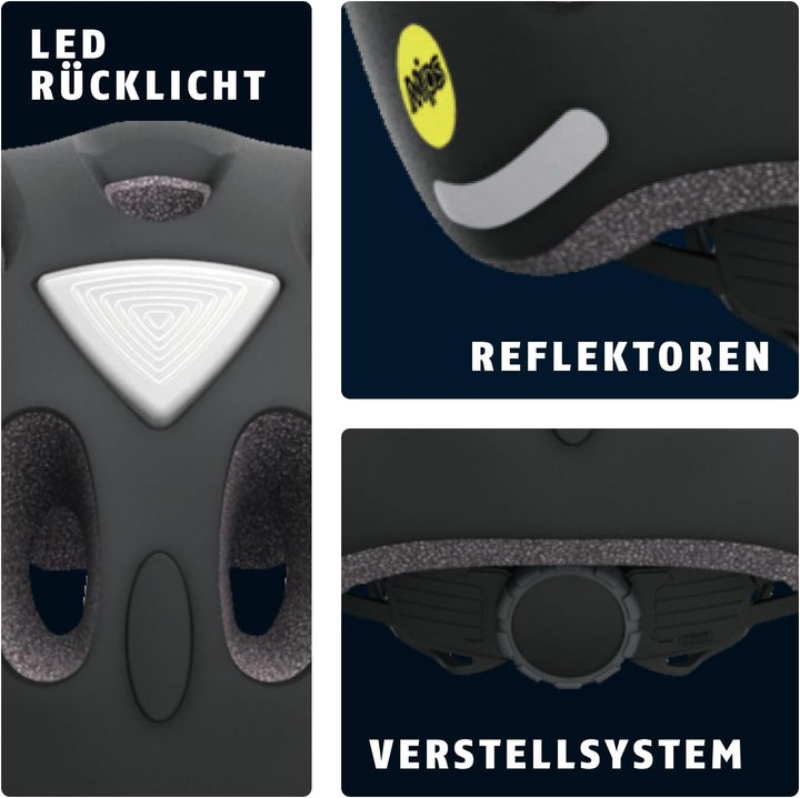 ABUS Kinderhelm Youn-I MIPS - Fahrradhelm mit Licht, Reflektoren und Aufprallschutz (MIPS) - für Mäd