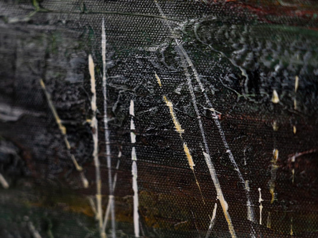 YS-Art XXL Abstrakt Fluoreszierendes selbst leuchtendes Acryl 3D Gemälde auf Leinwand Echo der Natur