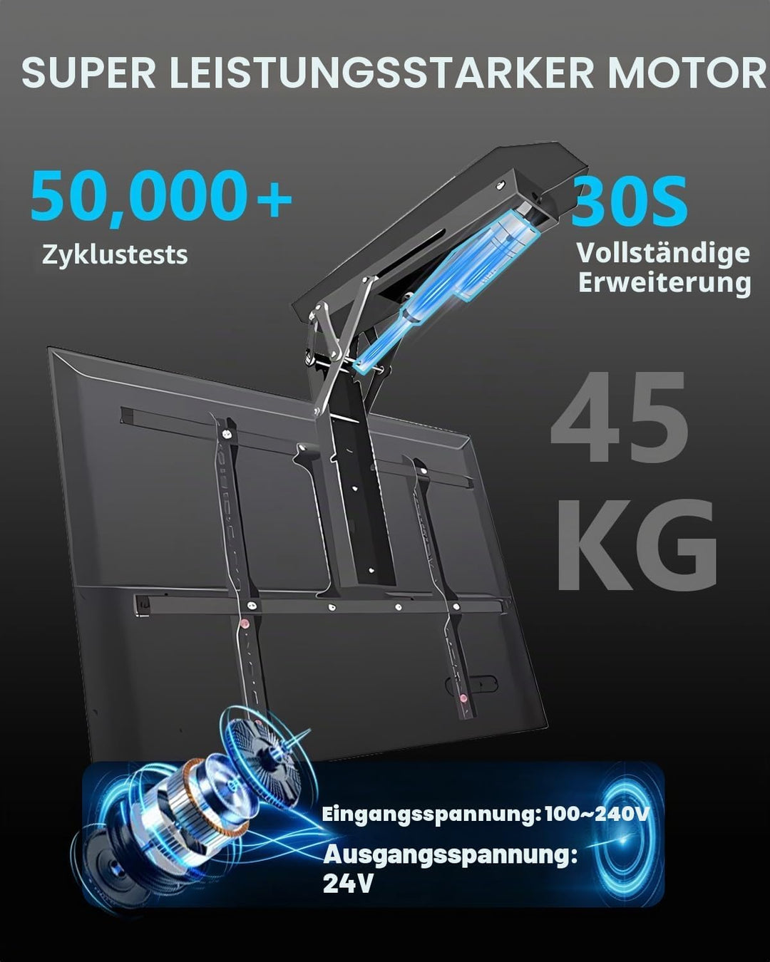 tv deckenhalterung elektrisch, 32-70 Zoll Deckenhalterung für Fernseher Mit Fernbedienung Und Schalt