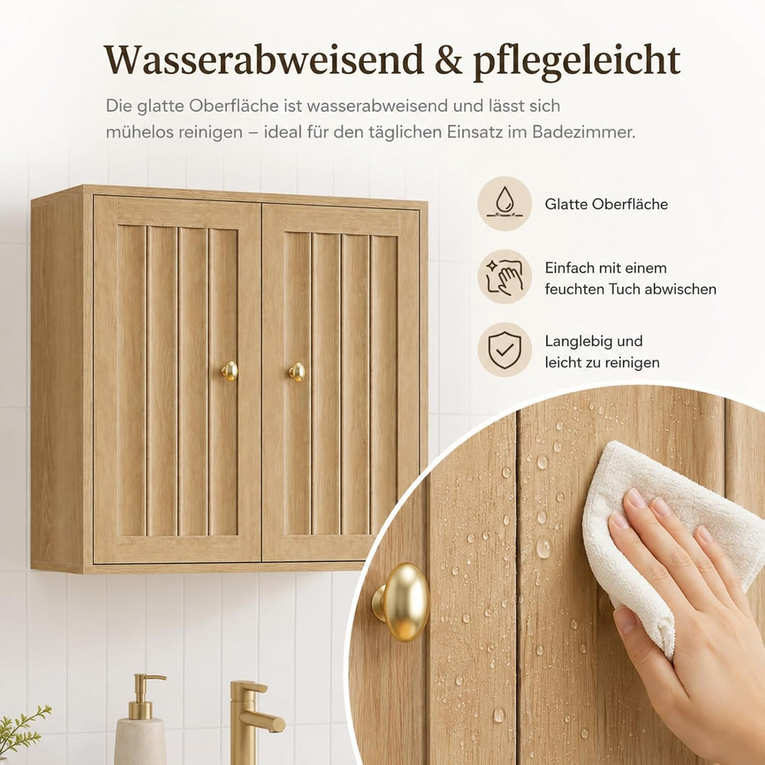 Semiocthome Hängeschrank Bad, Geeignet Als Badezimmerschrank Hängend Für Bad Und Flur, 56(H)×20(B)×6
