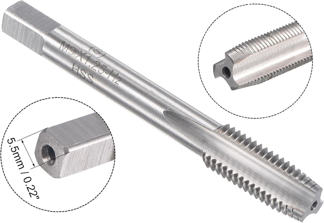 sourcing map Gewindebohrer Schneideisen Set M9 x 1,25mm, Gewindeschneider Schneideisen Set mit Legie