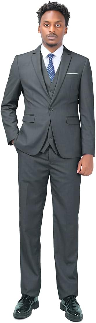 YOUTHUP Herren Anzug Slim Fit 3 Teilig Anzüge für Hochzeit Business Herrenanzug Sakko Anzughose West