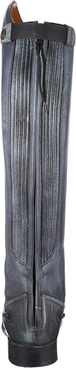 HKM - Damen Reitstiefel VALENCIA Leder cognac kurz Schwarz Grau 36 EU, Schwarz Grau 36 EU