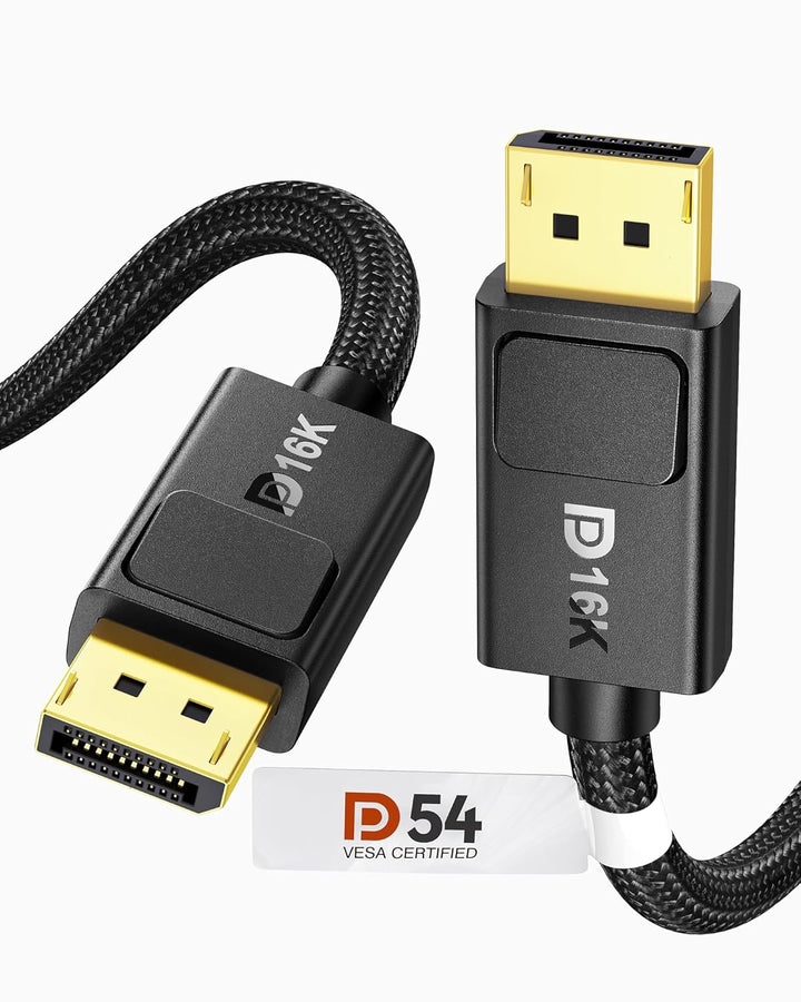 Silkland 54Gbps DisplayPort Kabel 2.1 3M [VESA-zertifiziert], 8K@165Hz 4K@500Hz/360Hz/240Hz DP 2.1 K