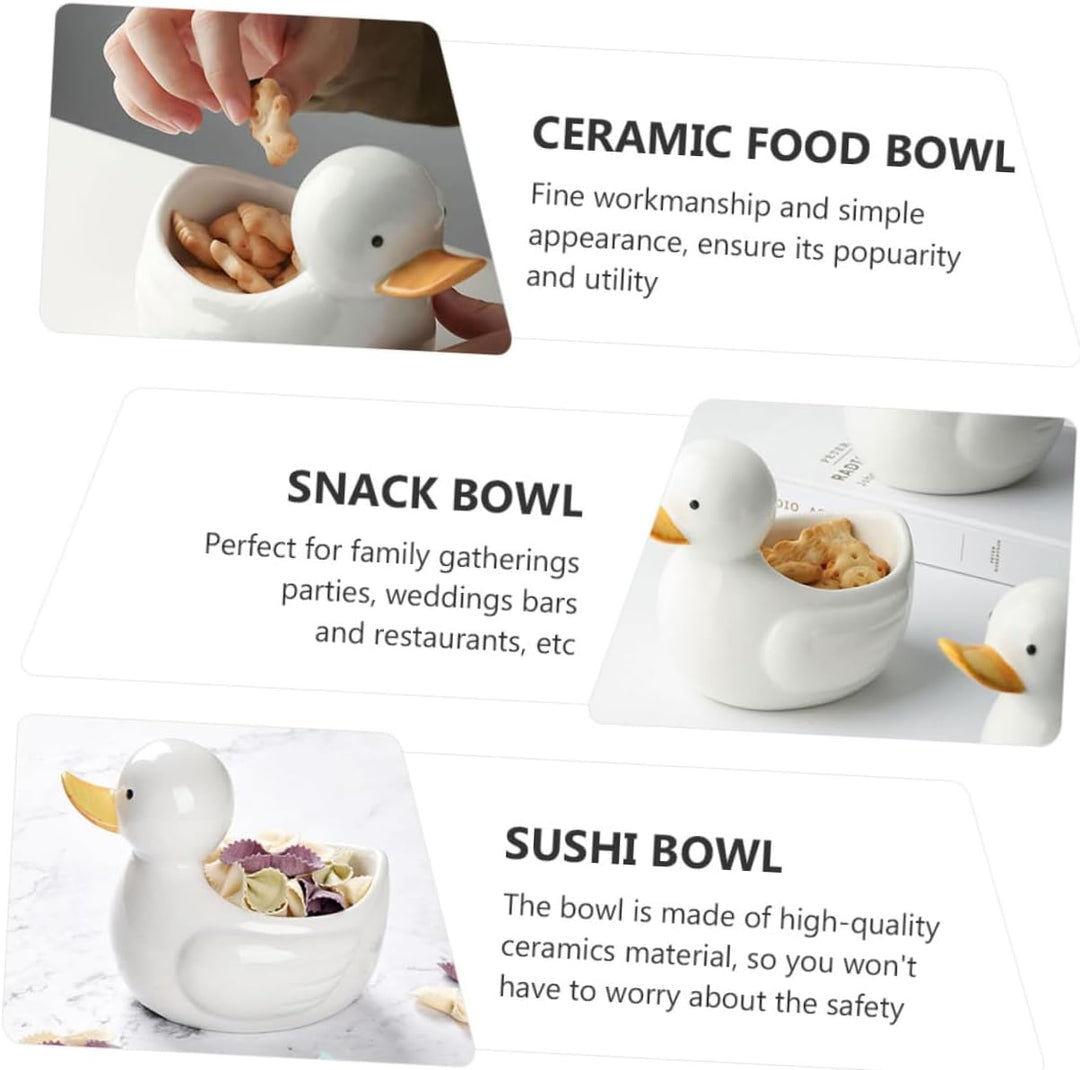 TOYANDONA Keramik Enten schale Dessert Frühstücksschale Kreative Snackschale mit Glatter Oberfläche