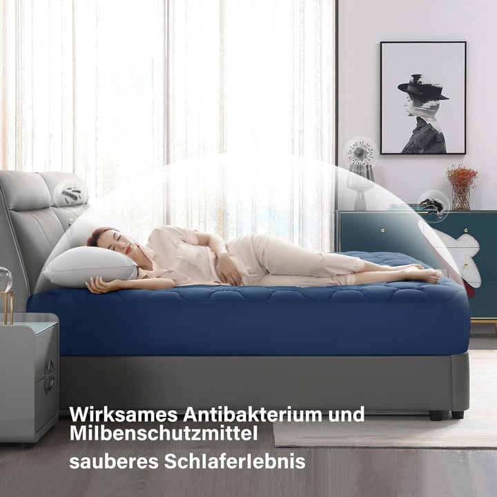 DUANDUAN Matratzen Topper 140x200cm,weicher Topper, Matratzenauflage mit tiefen Taschen,Maschinenwas