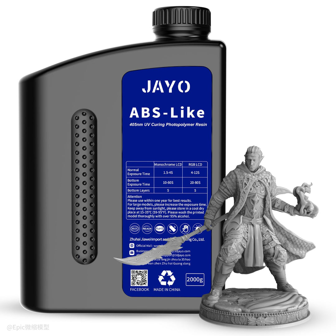 JAYO 3D Drucker Resin 2KG, ABS-Like Resin 405nm UV Standard Rapid Harz für 4K/6K/8K LCD/DLP/SLA 3D P