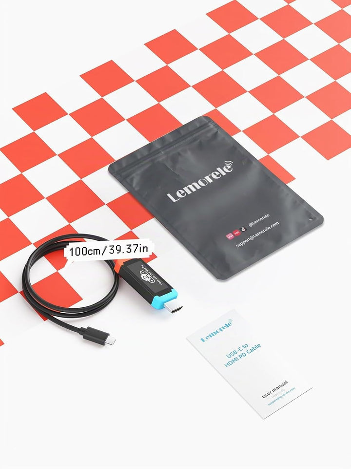 Lemorele USB-C auf HDMI Adapterkabel 1m, kompatibel mit Switch 2, 4K@60Hz, 1m