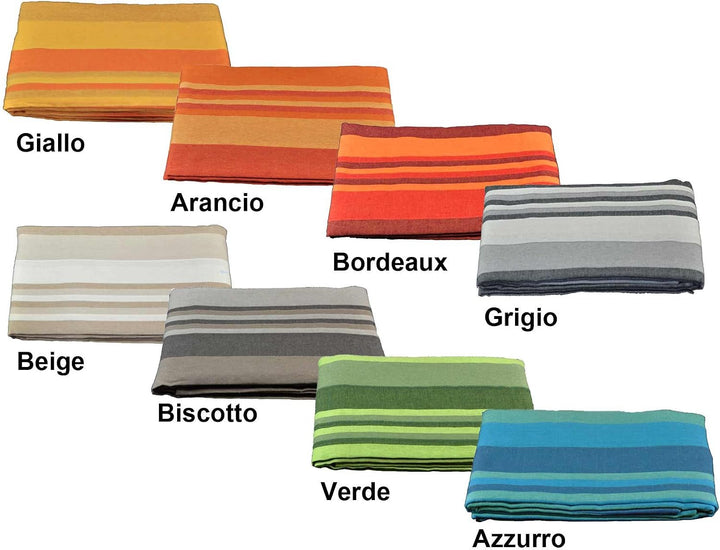 Kiara gestreifte Bettdecken Sofa Handtuchmöbel cm 260x260 - ARANCIO, Arancio