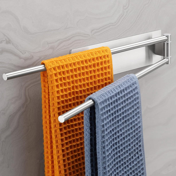 Handtuchhalter ohne Bohren 2-Armig Schwenkbar 180° Selbstklebend Handtuchstange 304 Edelstahl Gebürs