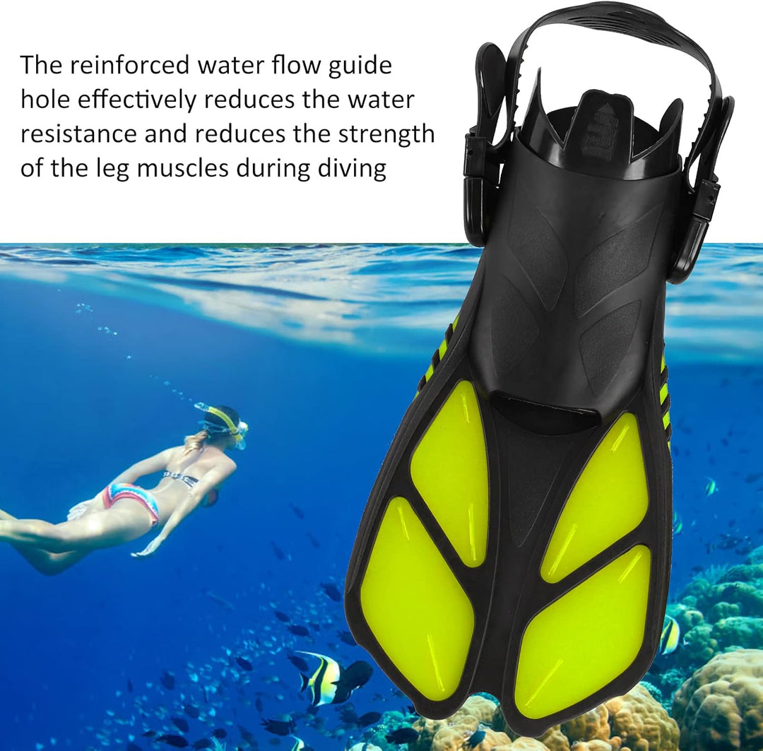 Schnorchelflossen, Schwimmflossen Reisegrösse Kurz Einstellbar zum Schnorcheln Tauchen Erwachsene Mä