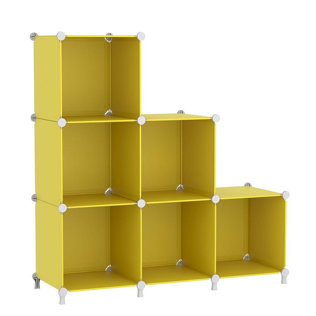 AWTATOS Würfel Aufbewahrungs Organizer, 6 Würfelregale mit Holzhammer, DIY Schrank, Modulares Lagerr