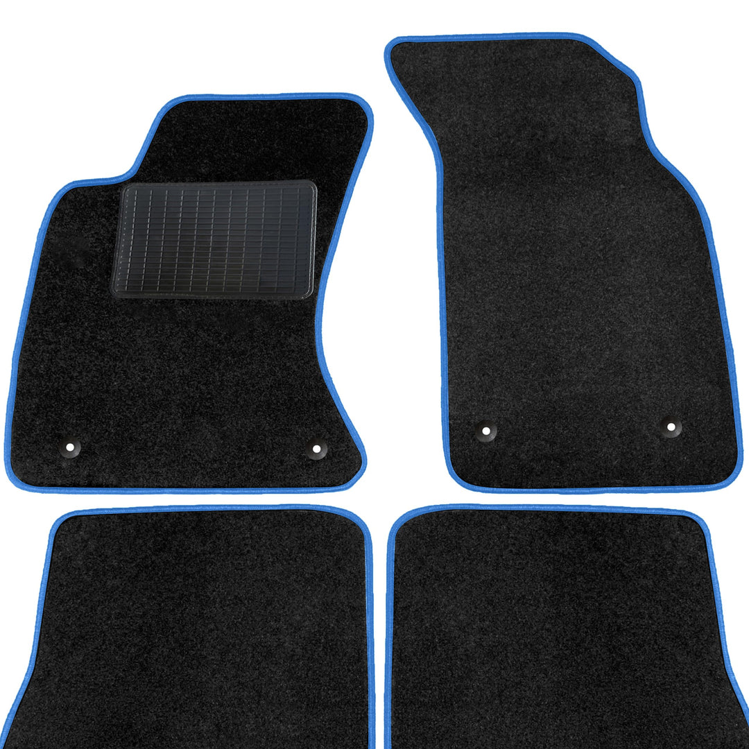 moto-MOLTICO Fussmatten Auto Velours Autoteppiche Schwarz Automatten Set 4-teilig passend für Audi Q