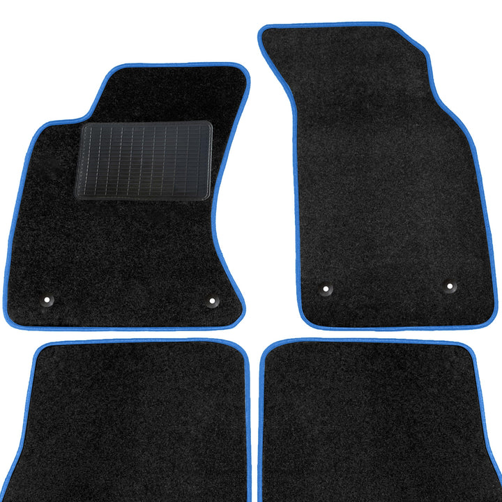 moto-MOLTICO Fussmatten Auto Velours Autoteppiche Schwarz Automatten Set 4-teilig passend für Audi Q
