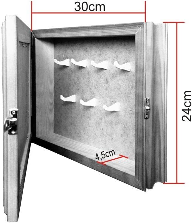 Schlüsselkasten aus Holz Hängeschrank mit Schlüsselbrett Wandorganizer für Schlüsselaufbewahrung Sch