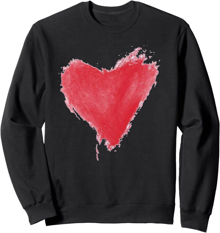 Grosses Herz, rotes Herz malen, liebenswert, nett Sweatshirt