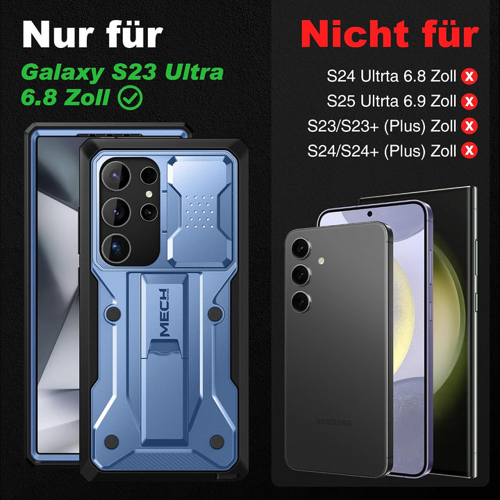 Tongate für Samsung Galaxy S23 Ultra Hülle, [Schiebekamera-Abdeckung &amp; Bildschirmschutz] [2 vordere