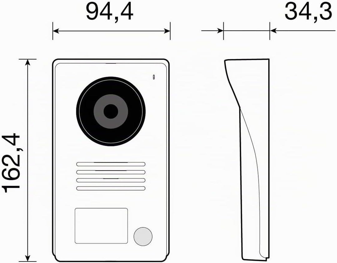Vimar K40945 Videosprechenalagen-Set enthält Freisprech-Touchscreen-Videohaustelefon LCD 7in und WLA