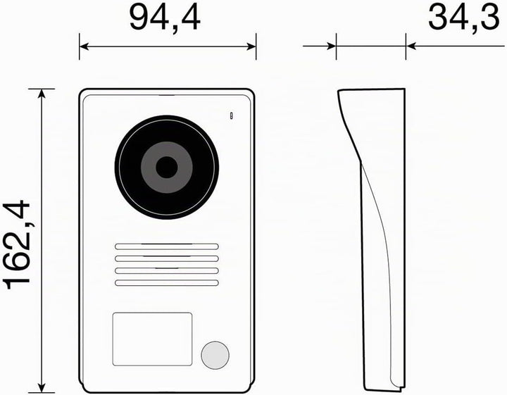 Vimar K40945 Videosprechenalagen-Set enthält Freisprech-Touchscreen-Videohaustelefon LCD 7in und WLA
