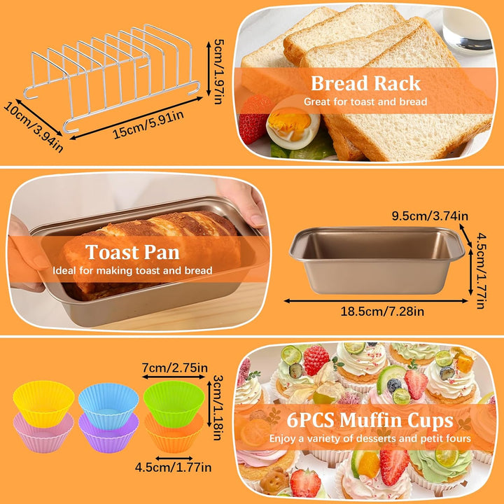 21 PCS Ninja Heissluftfritteuse Zubehör, Airfryer Zubehör für Ninja Double Stack XL 9.5 l Heissluftf