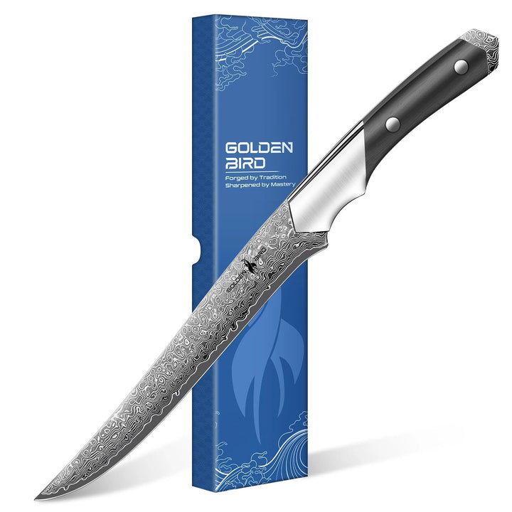 Golden Bird 20cm Filetiermesser, professionelles Ausbeinmesser, hergestellt aus 67 Lagen japanischem