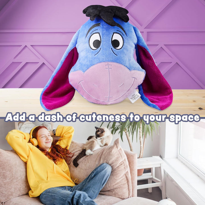 Disney Stitch Kuscheltier Plüsch Kissen, 3D Deko Kissen, Weiches Kuschelkissen für Sofa oder Bett, G