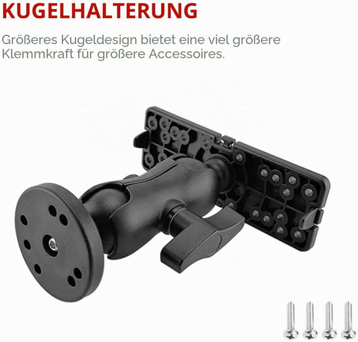 Elektronische Universal-Marine-Halterung, 360 Grad drehbar, mit Kugel-Montage und Montageplatte für